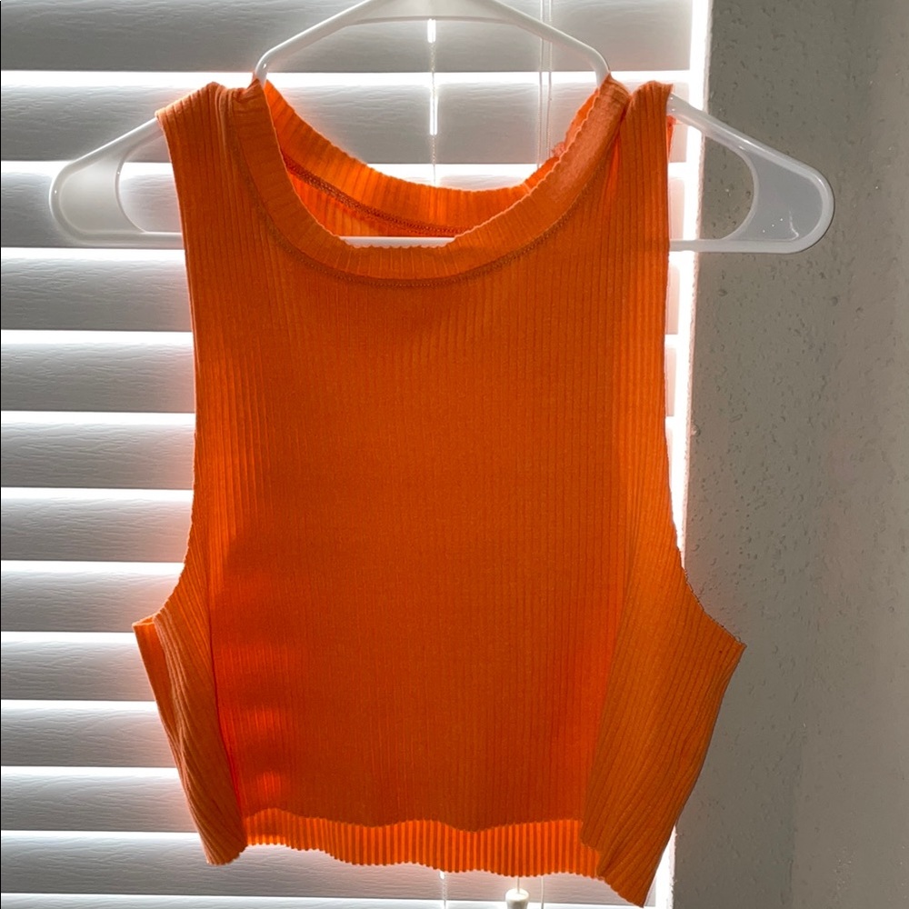 Aerie Vibrant Orange Crop Top